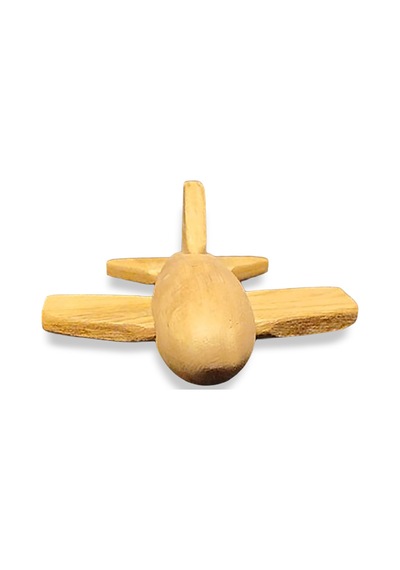 Cwwtoys Albatros Uçak Boyasız Ahşap Oyuncak, Masif Kayın Ağacı, 18 Ay+