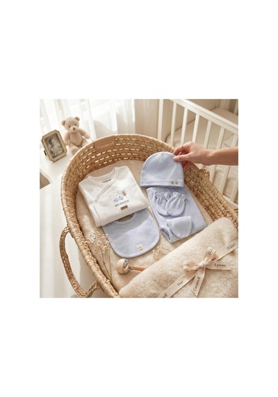 Altıntaş Baby Caramell Moving Car 5'li Hastane Çıkışı Zıbın Seti Moving Car Mavi Moving Car Mavi