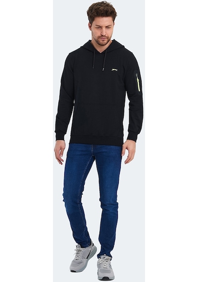 Slazenger OZZY IN Erkek Sweatshirt Siyah