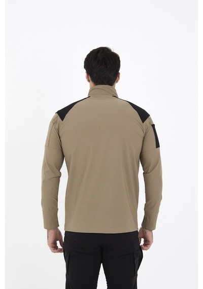 Camp Scoutland Camp137 Outdoor Tactical Su iticili Erkek Bej Taktik Sweatshirt Bej
