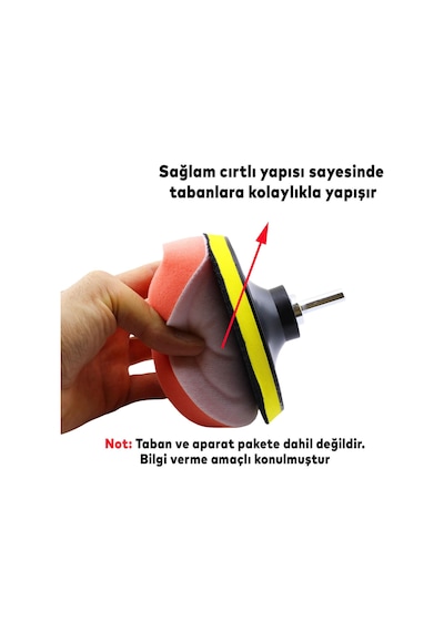 Oto Araç Araba Pasta Cila Polisaj Süngeri 115 Mm Cırtlı Kaporta Parlatıcı Çizik Giderici Parlatma Pedi