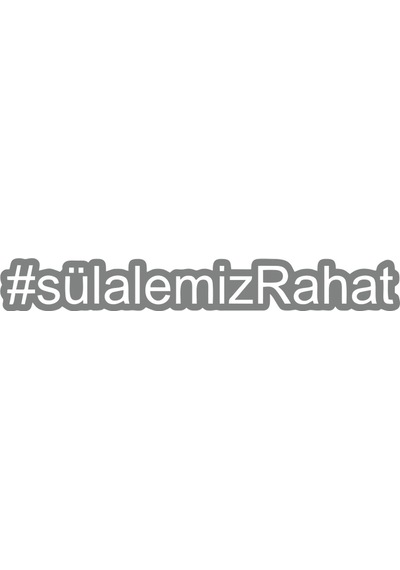 Sülalemiz Rahat Araba Sticker 17x17 Cm Gri