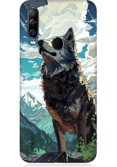 General Mobile Gm 20 Pro Uyumlu Fantastik Bulutlar Ve Kurt Desenli Silikon Kılıf