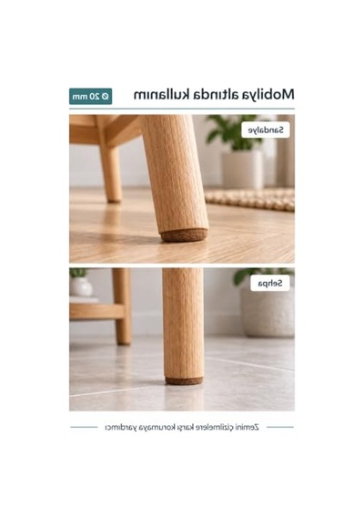 Yapışkanlı Keçe Ped, 20mm Yuvarlak Kahverengi Zemin Koruma Ve Gürültü Önleme 6395751