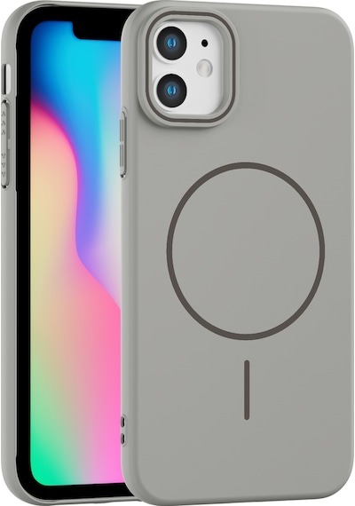 Apple Uyumlu iPhone 11 Kamera Çıkıntılı Magsafe Wireless Şarj Özellikli Sert Sararmaz Silikon Kılıf Gri