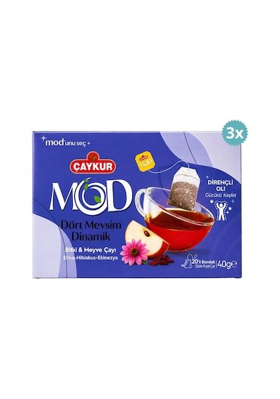 Çaykur Dört Mevsim Dinamik Süzen Poşet Çay 40 G X 3 Adet