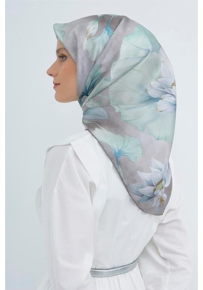 Armine İpek Eşarp 2026 Yaz - 9505-31 Gri Twill