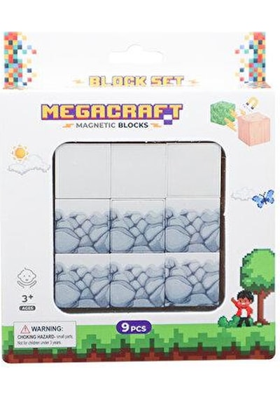 Megacraft Manyetik Bloklar Karlı Buz Desenli Blok 9 Parça Mc1414