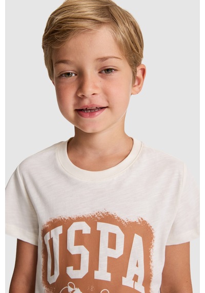 U.S. Polo Assn. Erkek Çocuk Tişört 50327044-vr256 İnci