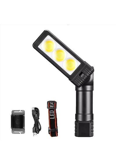 Kargo Gold Silver Gs-225 3 Led Usb Şarjlı Çok Fonksiyonlu Kafa Feneri Najmaddin Çok Renkli