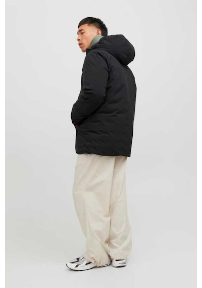 Jack & Jones Jack&jones 12256884 Jjpayne Parka Jacket Erkek Uzun Mont Siyah Siyah