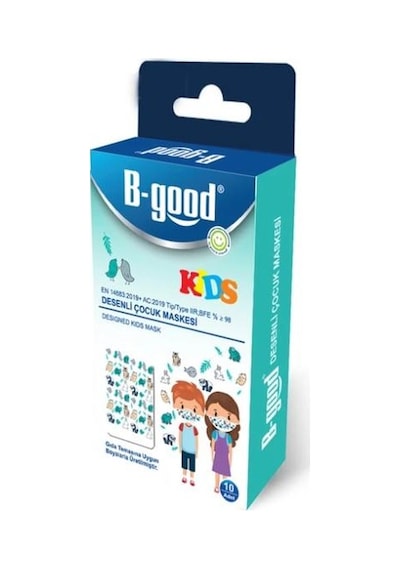 B-Good Kids Desenli Çocuk Maskesi 10 Adet