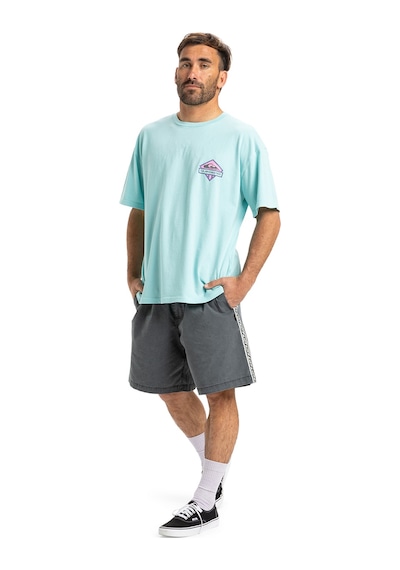 Quiksilver Gh Qs Crystal Jet Erkek Mavi Yuvarlak Yaka Tişört Mavi