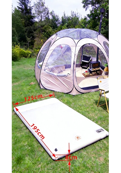 Otomatik Şişme / Hava Boşaltma Sünger Yatak Çift Kişilik 125 195 8 Cm