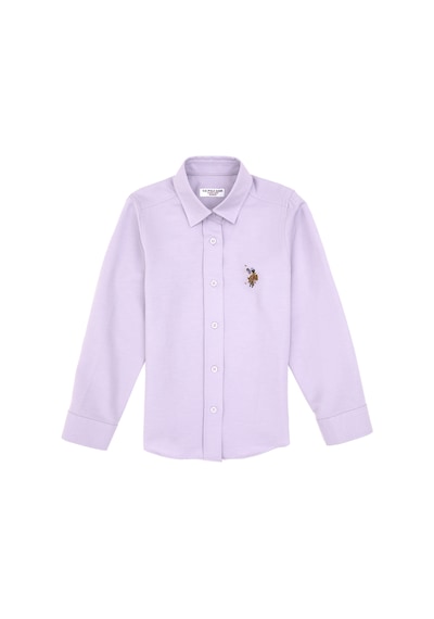 U.S. Polo Assn. Kız Çocuk Lila Uzun Kollu Basic Gömlek 50317629-VR245