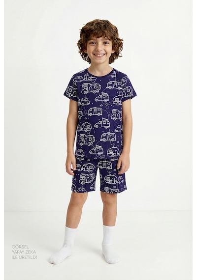 Penti Mint Yeşili Erkek Çocuk Adventure Await Pamuklu 2'li Pijama Takımı