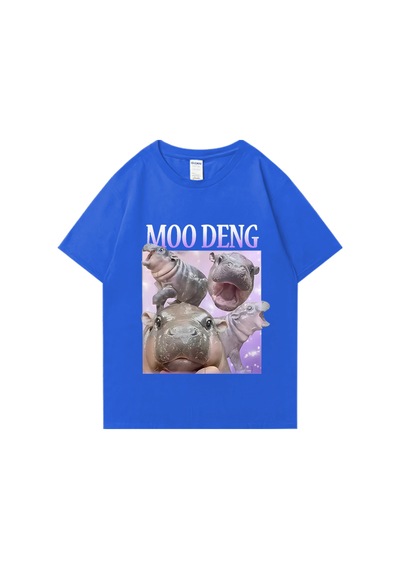Flood Of Style Moo Deng Kabarık Domuz Tayland'da Bebek Komik Meme T-shirt Erkek Kadın Kawaii Streetwear T-sh Mavi Flood Of Style Moo Deng Kabarık Domuz Tayland'da Bebek Komik Meme T-shirt Erkek Kadın Kawaii Streetwear T-sh Mavi