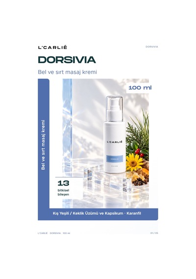 L'carlıe Dorsivia Isınma Etkili Masaj Kremi Bitkisel 100 Ml