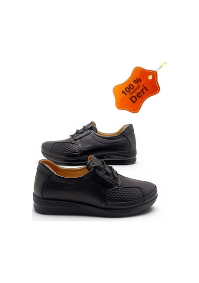 Magıc Shoes Kadın Lastik Bağçıklı Tamamen Hakiki Deri Comfort Tam Ortopedik Anne Ayakkabısı Siyah-lastik Magıc Shoes Kadın Lastik Bağçıklı Tamamen Hakiki Deri Comfort Tam Ortopedik Anne Ayakkabısı Siyah-lastik