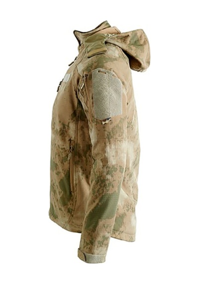 Karcamp 5 Cepli Tactical Double Softshell Su Geçirmez Unisex Mont Ceket Kamuflaj