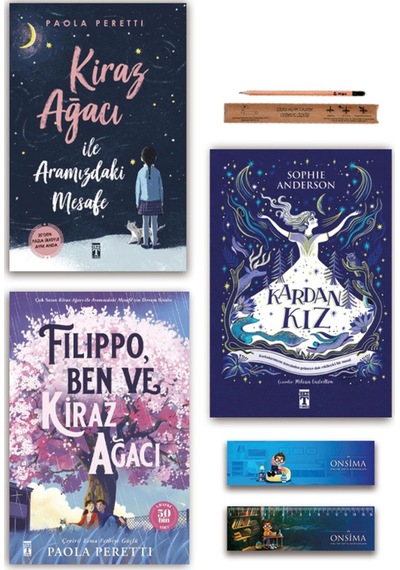 Genç Timaş Kardan Kız - Kiraz Ağacı İle Aramızdaki Mesafe - Filippo Ben Ve Kiraz Ağacı Set 3 Kitap