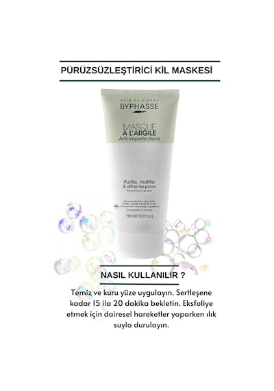 Byphasse Akneye Eğilimli Gözenekli Ciltler İçin Arındırıcı Kil Maskesi 150 ML