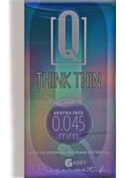 Q Kondom Think Thin 6&apos Lı Extra Ince 0,045 Mm