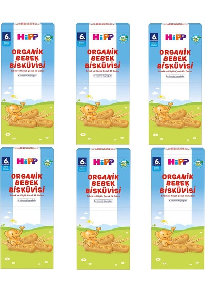 Hipp Organik Bebek Bisküvisi 180 G 6 Adet
