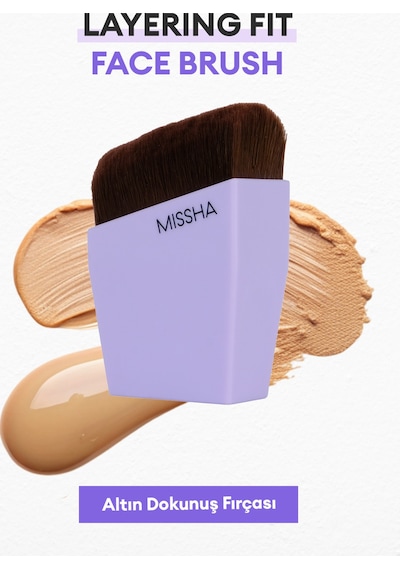 Özel Kesim Çok Fonksiyonlu Fondöten Fırçası Layering Fit Face Brush
