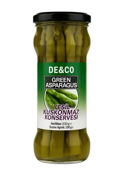De&co Yeşil Kuşkonmaz Konservesi 330 G - 5 Adet Tarı