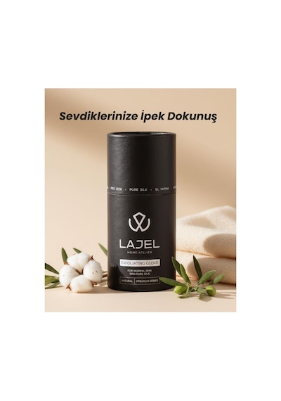 Lajel Premium Siyah 3'lü Kese Seti, Peeling Eldiveni, Yüz Kesesi Floş Ipek Normal,orta,hassas Ciltle