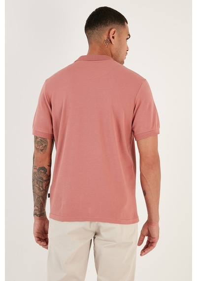 Buratti Pamuklu Regular Fit Düğmeli Erkek Polo Yaka T Shirt 5902127 Gül