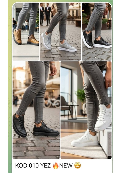 Sneakers Bağcıklı Erkek Ayakkabı Legan-010 Beyaz