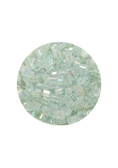 Kesme Cam Boncuk 2mm - 20 Gram - Şeffaf Beyaz -bnc320