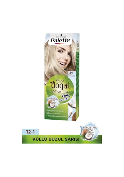 Palette Natural Doğal Renkler Saç Boyası 12 - 1 Küllü Buzul Sarısı