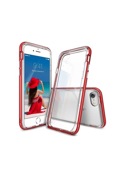 Ringke Frame Apple Uyumlu iPhone 7 İle Çerçeveli Bumper Kılıf Blaze Red