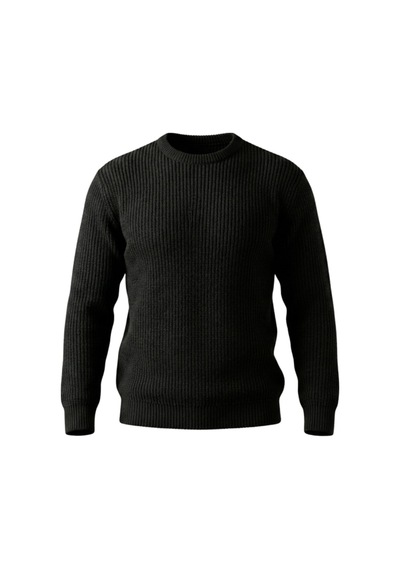 Butik İstanbul Erkek Bisiklet Yaka Örme Kazak Siyah
