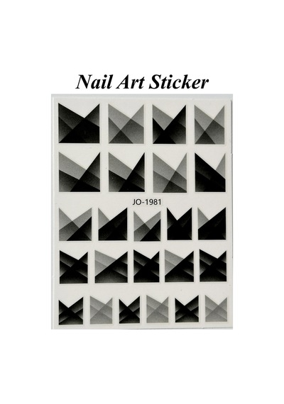 Nail Art Sticker Kendinden Yapışkanlı, Tırnak Süsleme, Tırnak Dövmesi Stikır 1981 Siyah-1981 Nail Art Sticker Kendinden Yapışkanlı, Tırnak Süsleme, Tırnak Dövmesi Stikır 1981 Siyah-1981