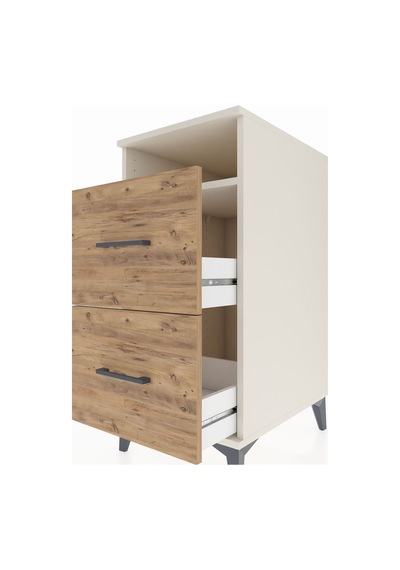 Kronos Komodin Tek Raflı 2 Çekmeceli 44x59x96 Aytaşı-çam Aytaşı