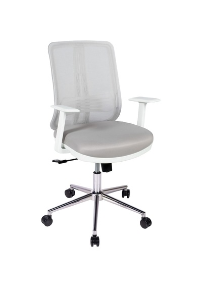 Ofisbazaar Up Beyaz Fileli Çalışma Koltuğu Ergonomik Şef Ve Toplantı Koltuğu Gri Gri