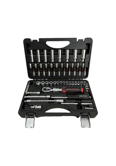 Worldforce 60 Parça S-Ultra 1/4" Uzatmalı Cırcır Lokma Takımı