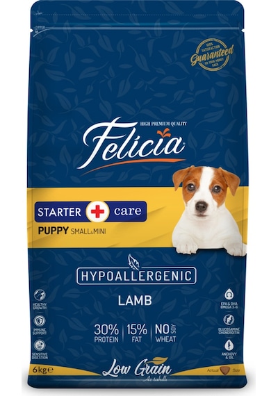 Felicia Puppy Small&Mini Kuzu Etli Küçük Irk Yavru Köpek Maması 6 KG