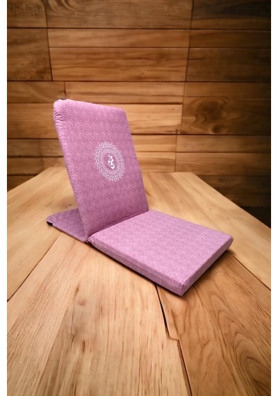 Remege Mandala Baskılı Backjack Meditasyon Sandalyesi Fuşya Dalgalı Fyd2 Fuşya