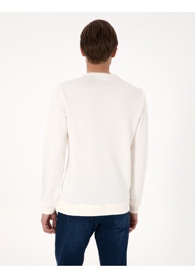 Pierre Cardin Erkek Ekru Sweatshirt 50314978-vr019 Ekru
