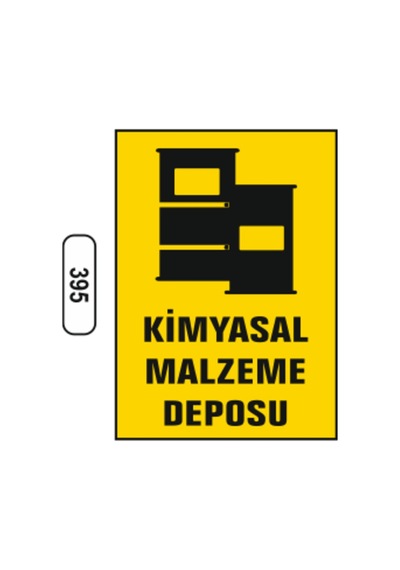 Kimyasal Malzeme Deposu Uyarı Ikaz Levhası