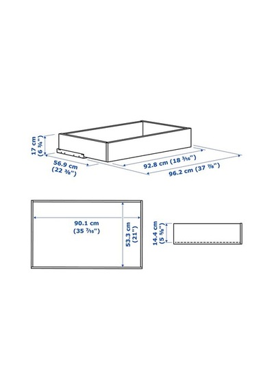 Ikea Komplement Çekmece, Beyaz, 100x58 Cm