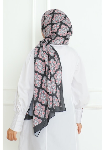 Peril Desenli Soft Şal 1153 - Siyah