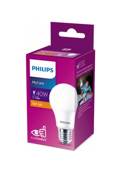 Philips Ledbulb 5.5 - 40w E27 2700k Sarı Işık