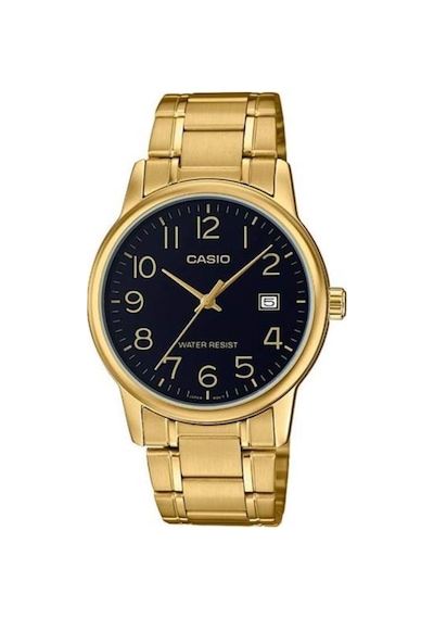 Casio Mtp-v002g-1budf Quartz Çelik Altın Rengi Siyah 37 Mm Erkek Kol Saati Altın