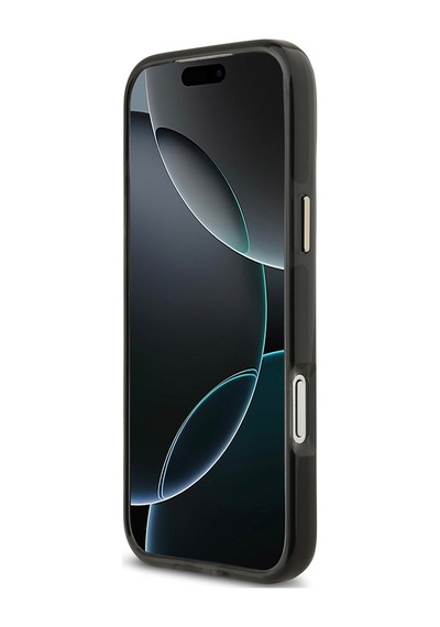 Apple Uyumlu iPhone 17 Pro Max Kılıf Lacoste Lisanslı M-safeli Gold Timsah Logolu Buzlu Kapak Siyah Siyah
